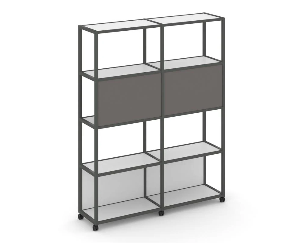 Стеллаж 5 уровней 2 секции VR.LT-STK-513.12 2370x400x2000 Шелф Мобайл / Shelf Mobile