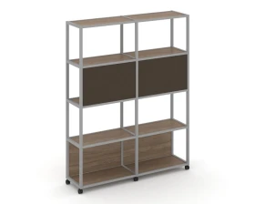 Стеллаж 5 уровней 2 секции VR.LT-STK-513.12 2370x400x2000 Шелф Мобайл / Shelf Mobile images