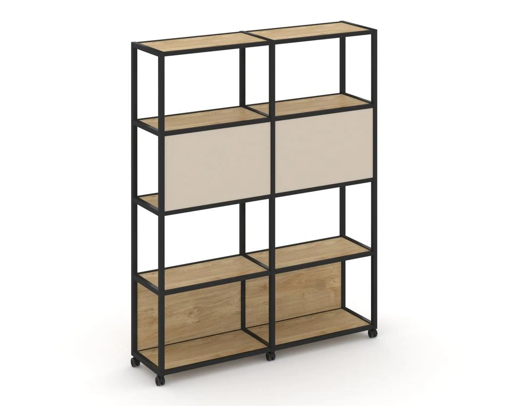 Стеллаж 5 уровней 2 секции VR.LT-STK-513.12 2370x400x2000 Шелф Мобайл / Shelf Mobile