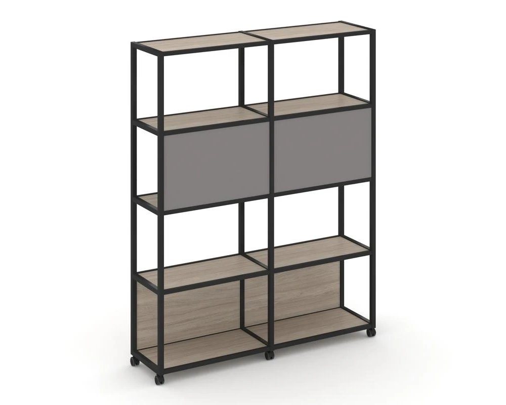 Стеллаж 5 уровней 2 секции VR.LT-STK-513.12 2370x400x2000 Шелф Мобайл / Shelf Mobile