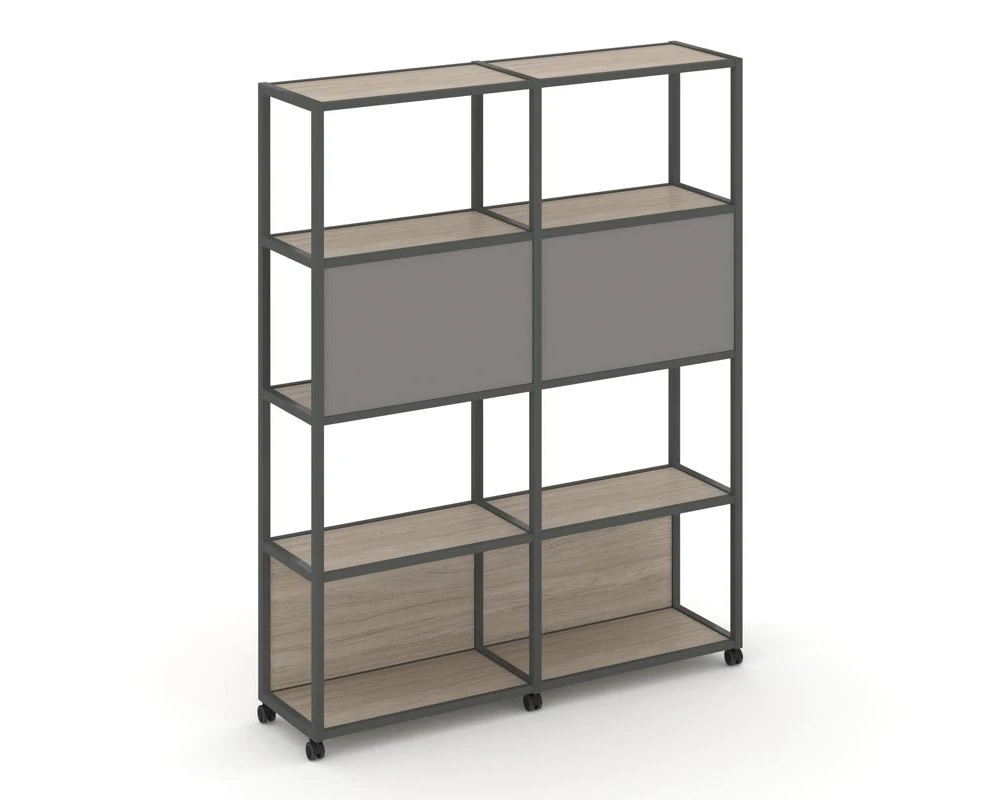 Стеллаж 5 уровней 2 секции VR.LT-STK-513.12 2370x400x2000 Шелф Мобайл / Shelf Mobile