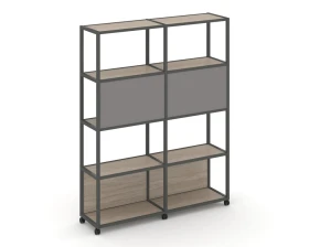 Стеллаж 5 уровней 2 секции VR.LT-STK-513.12 2370x400x2000 Шелф Мобайл / Shelf Mobile images