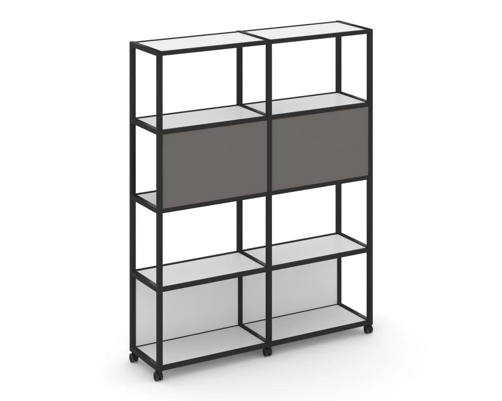 Стеллаж 5 уровней 2 секции VR.LT-STK-513.12 2370x400x2000 Шелф Мобайл / Shelf Mobile