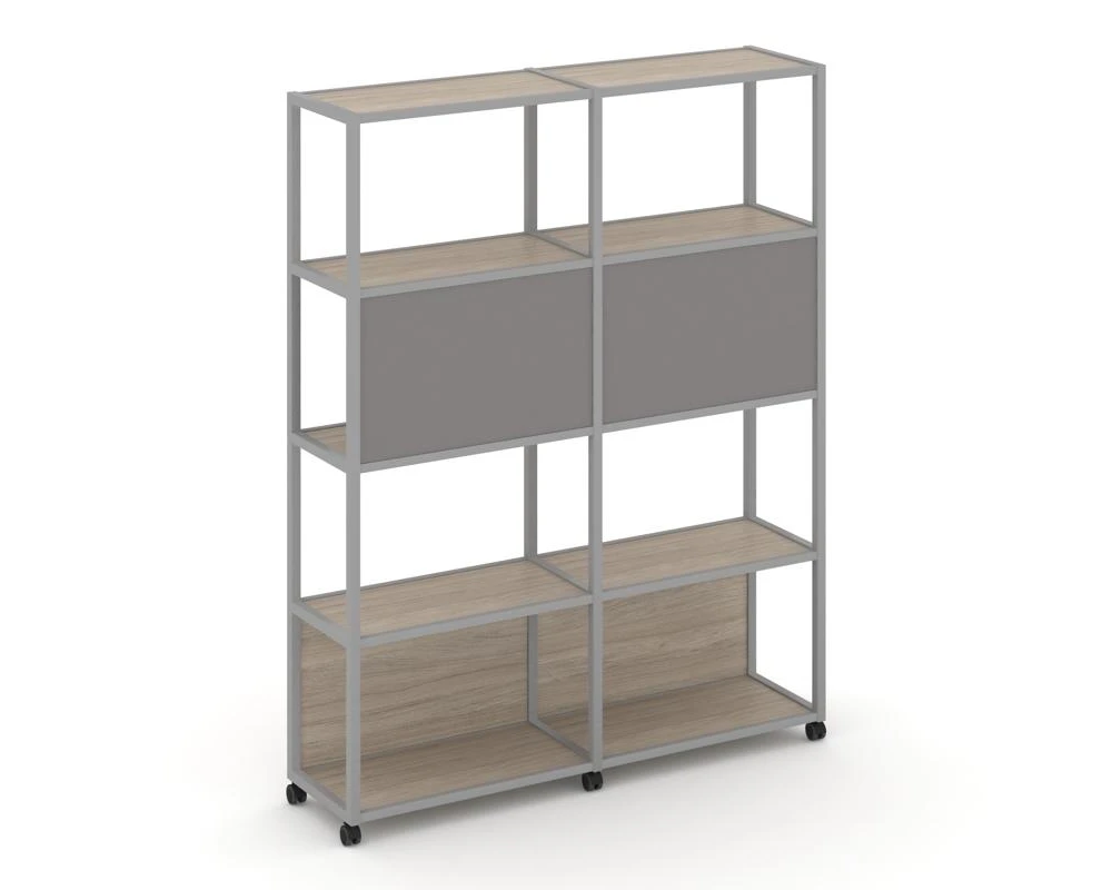 Стеллаж 5 уровней 2 секции VR.LT-STK-513.12 2370x400x2000 Шелф Мобайл / Shelf Mobile