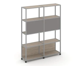 Стеллаж 5 уровней 2 секции VR.LT-STK-513.12 2370x400x2000 Шелф Мобайл / Shelf Mobile images