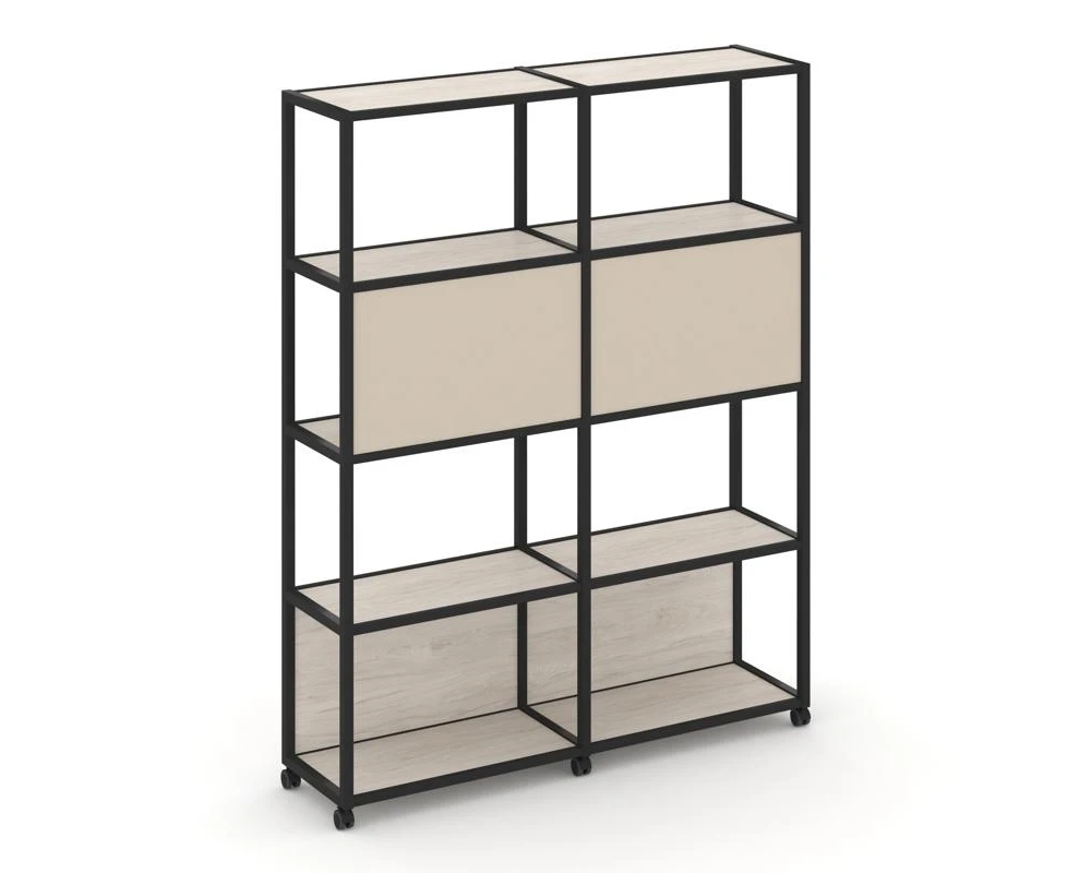 Стеллаж 5 уровней 2 секции VR.LT-STK-513.12 2370x400x2000 Шелф Мобайл / Shelf Mobile