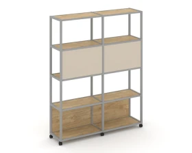 Стеллаж 5 уровней 2 секции VR.LT-STK-513.12 2370x400x2000 Шелф Мобайл / Shelf Mobile images