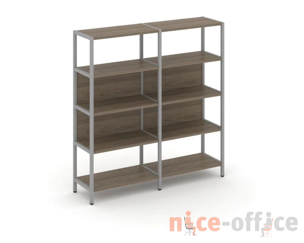 Двухсекционный стеллаж четырехярусный 1590х400х1613 Шелф Систем / Shelf System