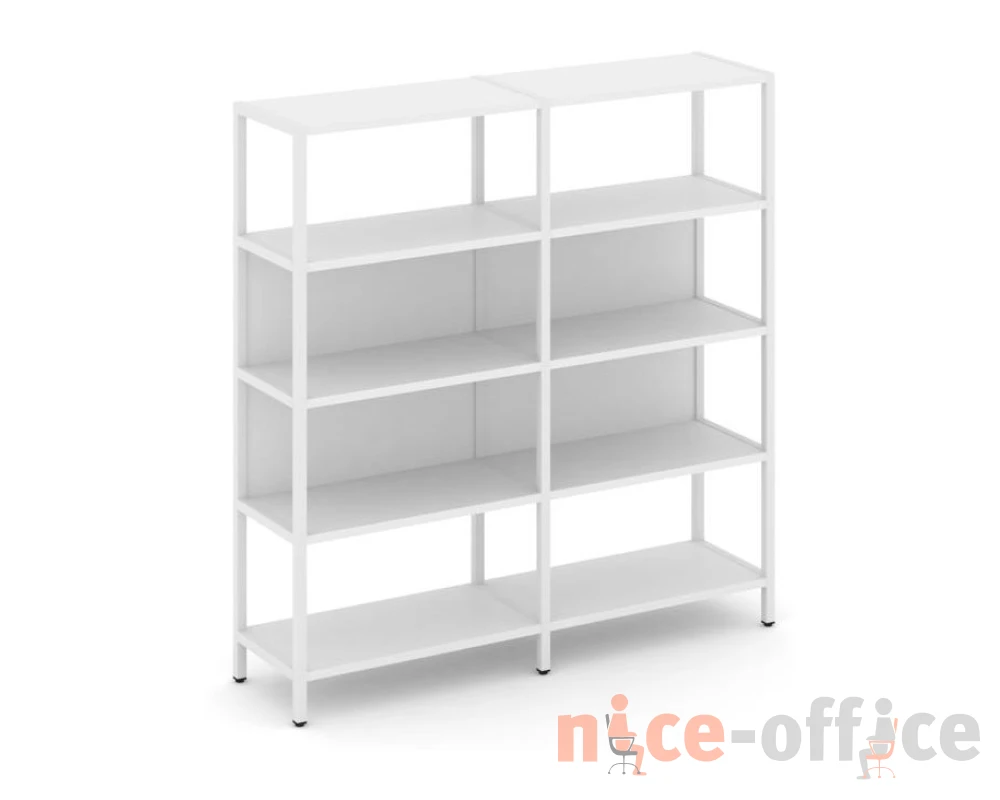Двухсекционный стеллаж четырехярусный 1590х400х1613 Шелф Систем / Shelf System