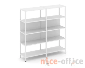Двухсекционный стеллаж четырехярусный 1590х400х1613 Шелф Систем / Shelf System images