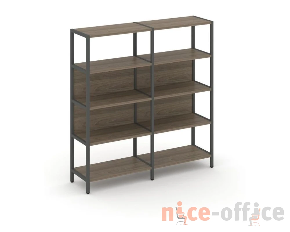 Двухсекционный стеллаж четырехярусный 1590х400х1613 Шелф Систем / Shelf System