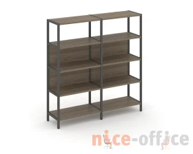 Двухсекционный стеллаж четырехярусный 1590х400х1613 Шелф Систем / Shelf System images