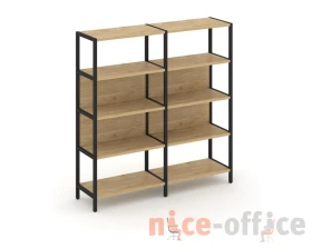 Двухсекционный стеллаж четырехярусный 1590х400х1613 Шелф Систем / Shelf System images