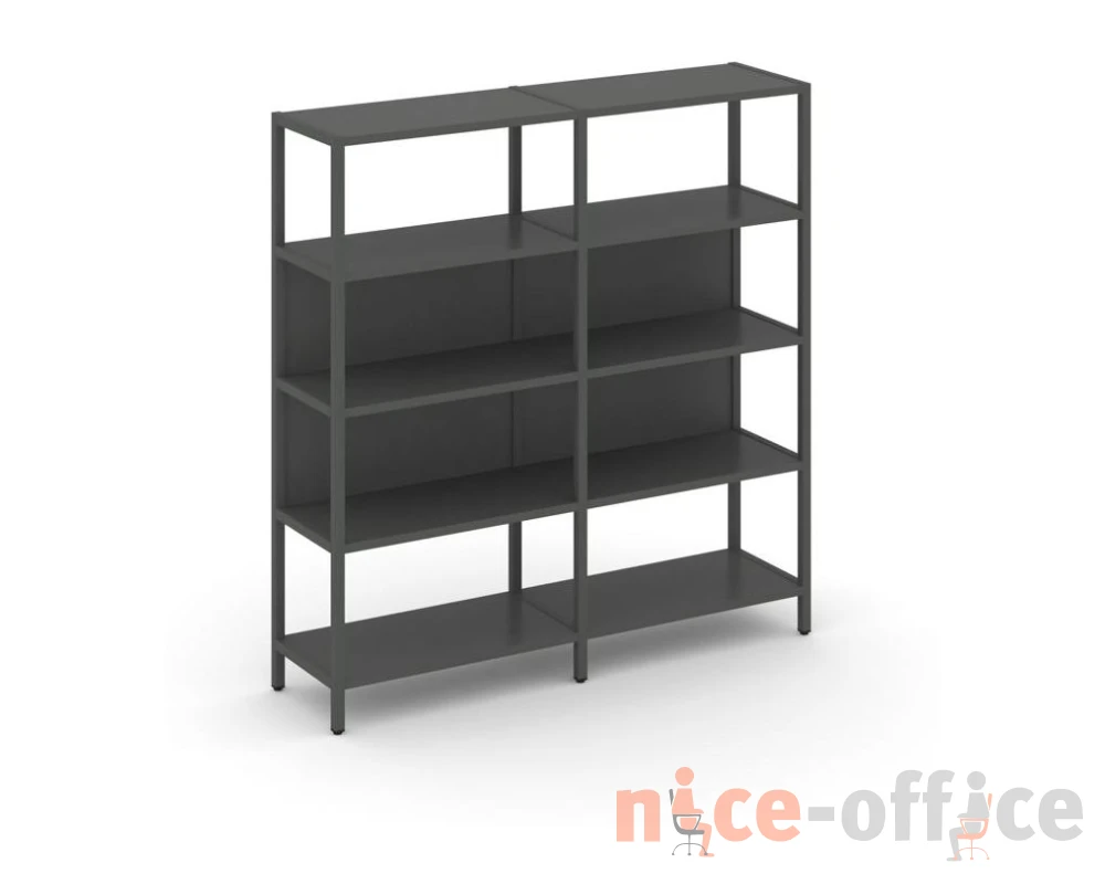 Двухсекционный стеллаж четырехярусный 1590х400х1613 Шелф Систем / Shelf System
