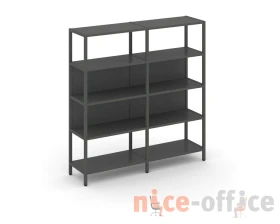 Двухсекционный стеллаж четырехярусный 1590х400х1613 Шелф Систем / Shelf System images
