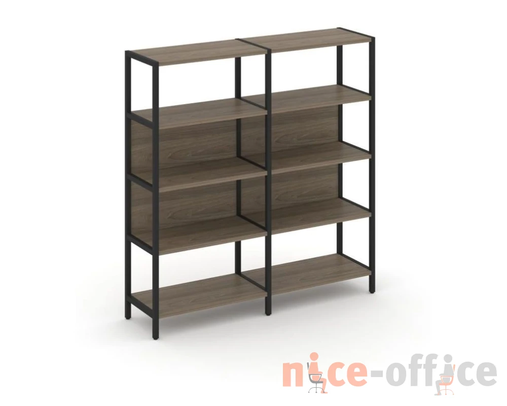 Двухсекционный стеллаж четырехярусный 1590х400х1613 Шелф Систем / Shelf System