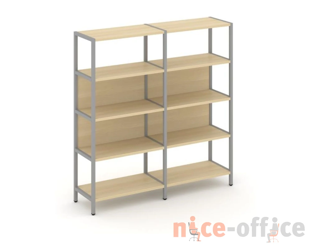 Двухсекционный стеллаж четырехярусный 1590х400х1613 Шелф Систем / Shelf System