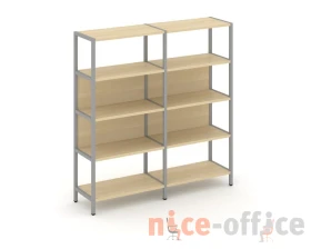 Двухсекционный стеллаж четырехярусный 1590х400х1613 Шелф Систем / Shelf System images