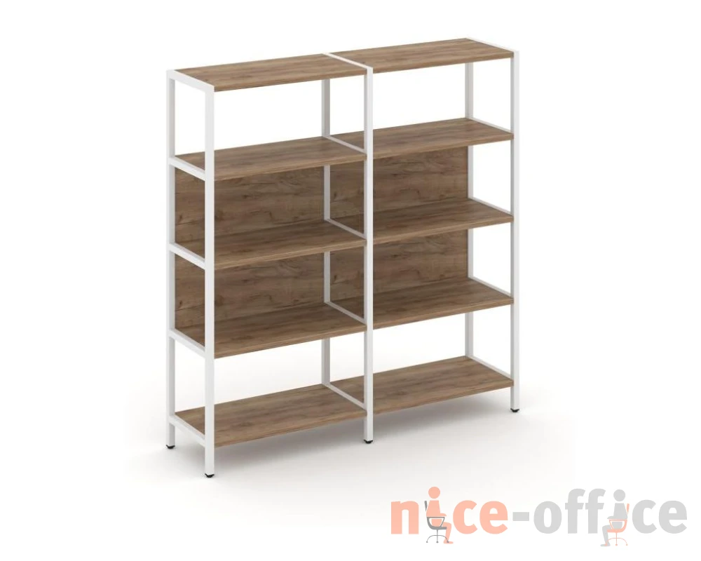 Двухсекционный стеллаж четырехярусный 1590х400х1613 Шелф Систем / Shelf System