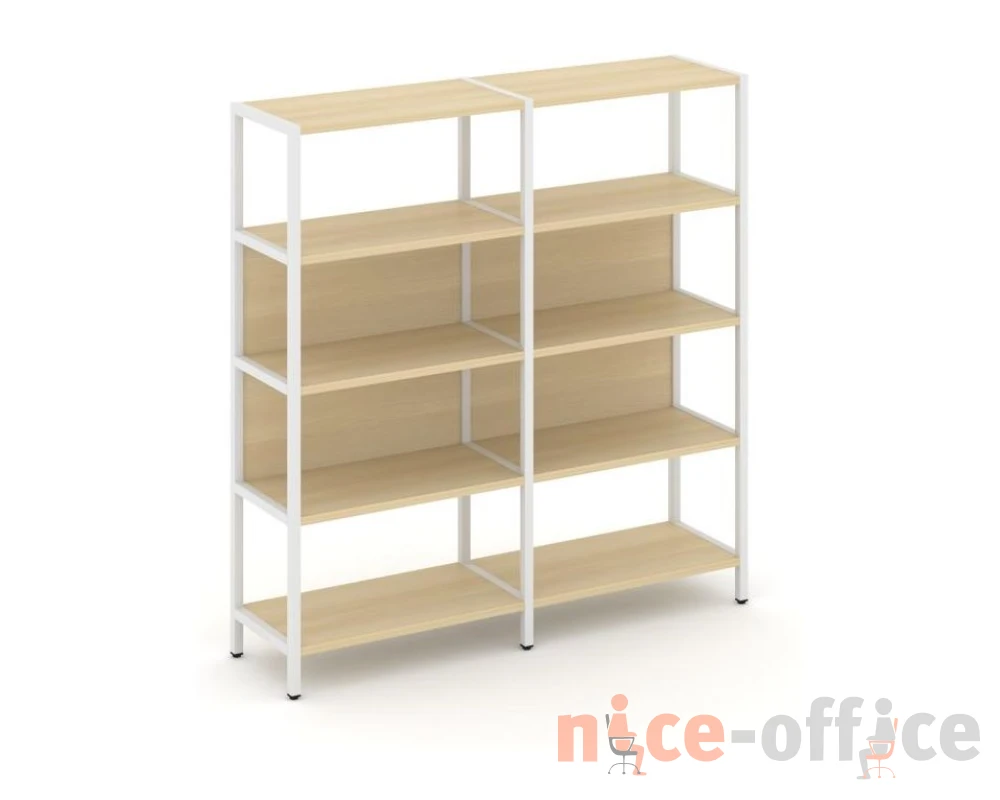 Двухсекционный стеллаж четырехярусный 1590х400х1613 Шелф Систем / Shelf System