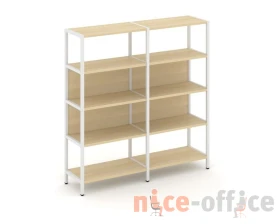 Двухсекционный стеллаж четырехярусный 1590х400х1613 Шелф Систем / Shelf System images
