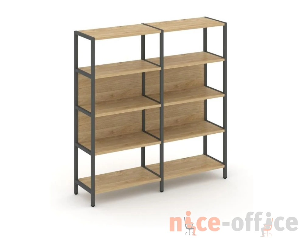 Двухсекционный стеллаж четырехярусный 1590х400х1613 Шелф Систем / Shelf System