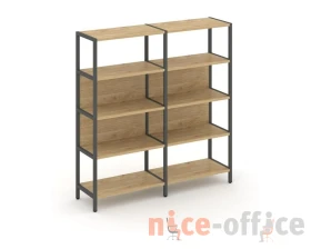 Двухсекционный стеллаж четырехярусный 1590х400х1613 Шелф Систем / Shelf System images