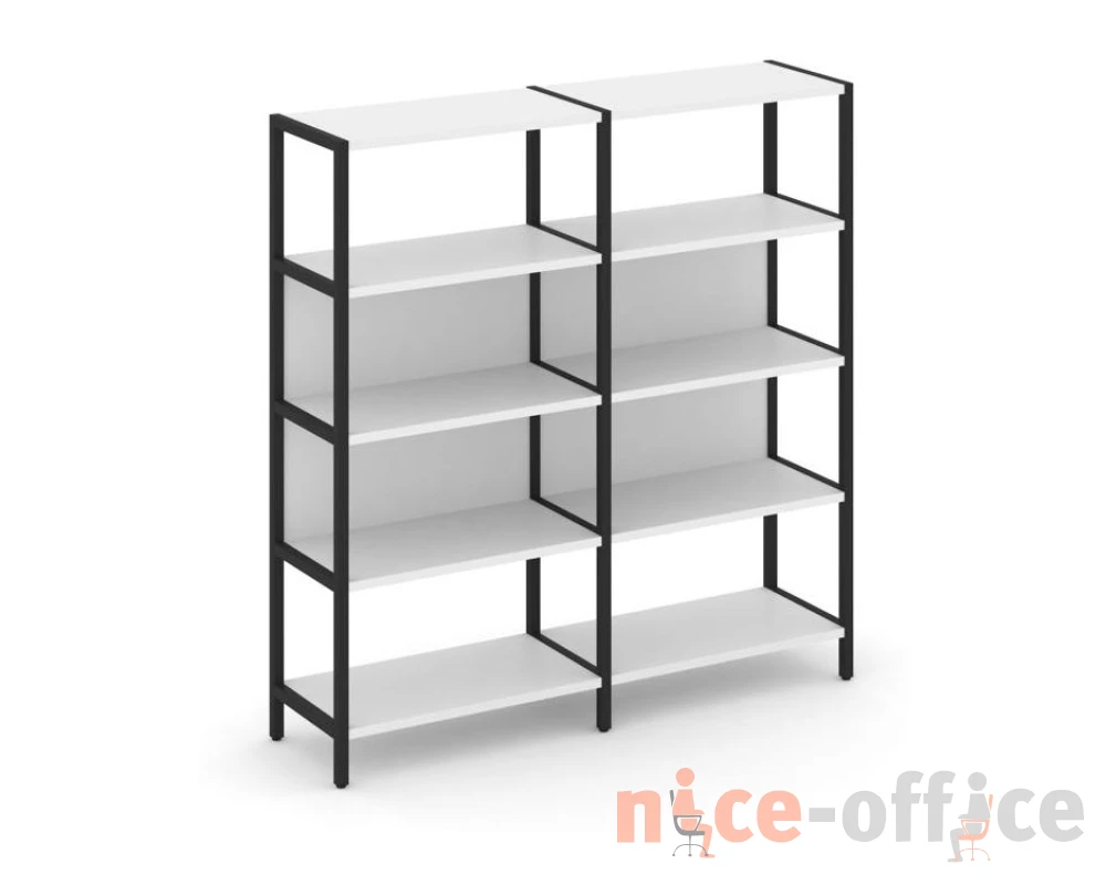 Двухсекционный стеллаж четырехярусный 1590х400х1613 Шелф Систем / Shelf System