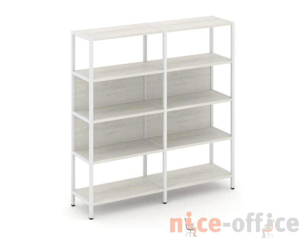 Двухсекционный стеллаж четырехярусный 1590х400х1613 Шелф Систем / Shelf System