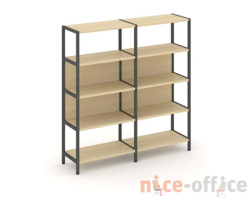 Двухсекционный стеллаж четырехярусный 1590х400х1613 Шелф Систем / Shelf System