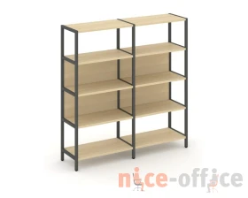 Двухсекционный стеллаж четырехярусный 1590х400х1613 Шелф Систем / Shelf System images