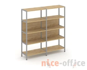 Двухсекционный стеллаж четырехярусный 1590х400х1613 Шелф Систем / Shelf System images