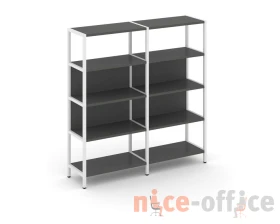 Двухсекционный стеллаж четырехярусный 1590х400х1613 Шелф Систем / Shelf System images