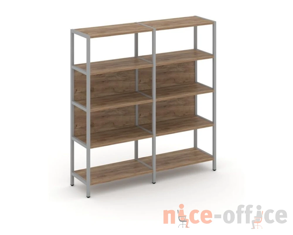 Двухсекционный стеллаж четырехярусный 1590х400х1613 Шелф Систем / Shelf System