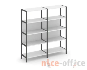 Двухсекционный стеллаж четырехярусный 1590х400х1613 Шелф Систем / Shelf System images