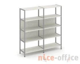 Двухсекционный стеллаж четырехярусный 1590х400х1613 Шелф Систем / Shelf System images