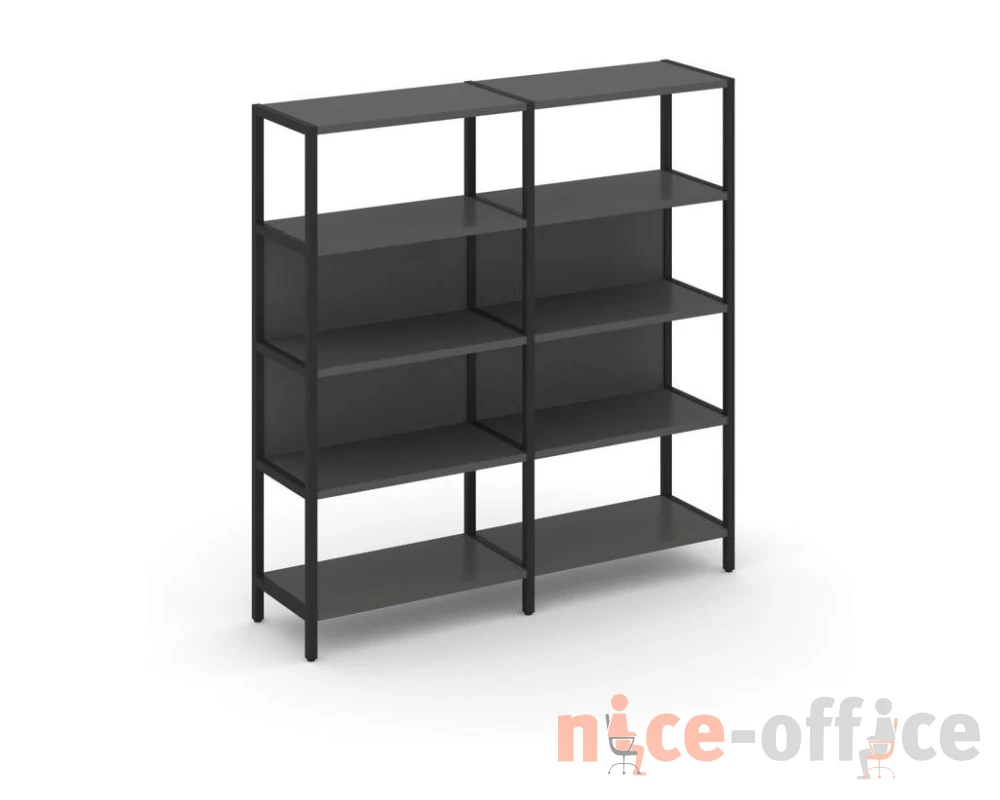 Двухсекционный стеллаж четырехярусный 1590х400х1613 Шелф Систем / Shelf System