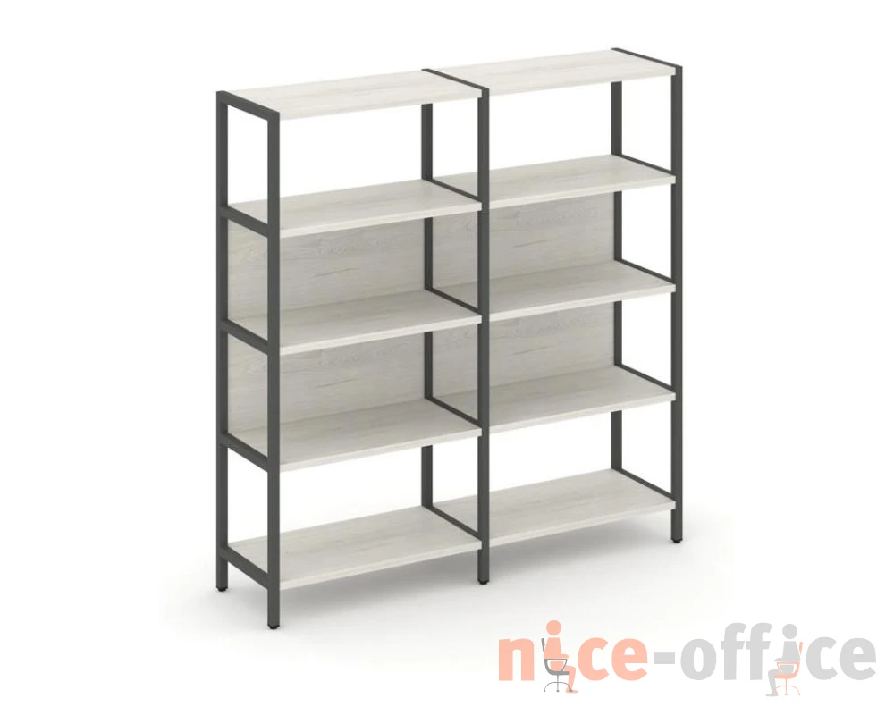 Двухсекционный стеллаж четырехярусный 1590х400х1613 Шелф Систем / Shelf System