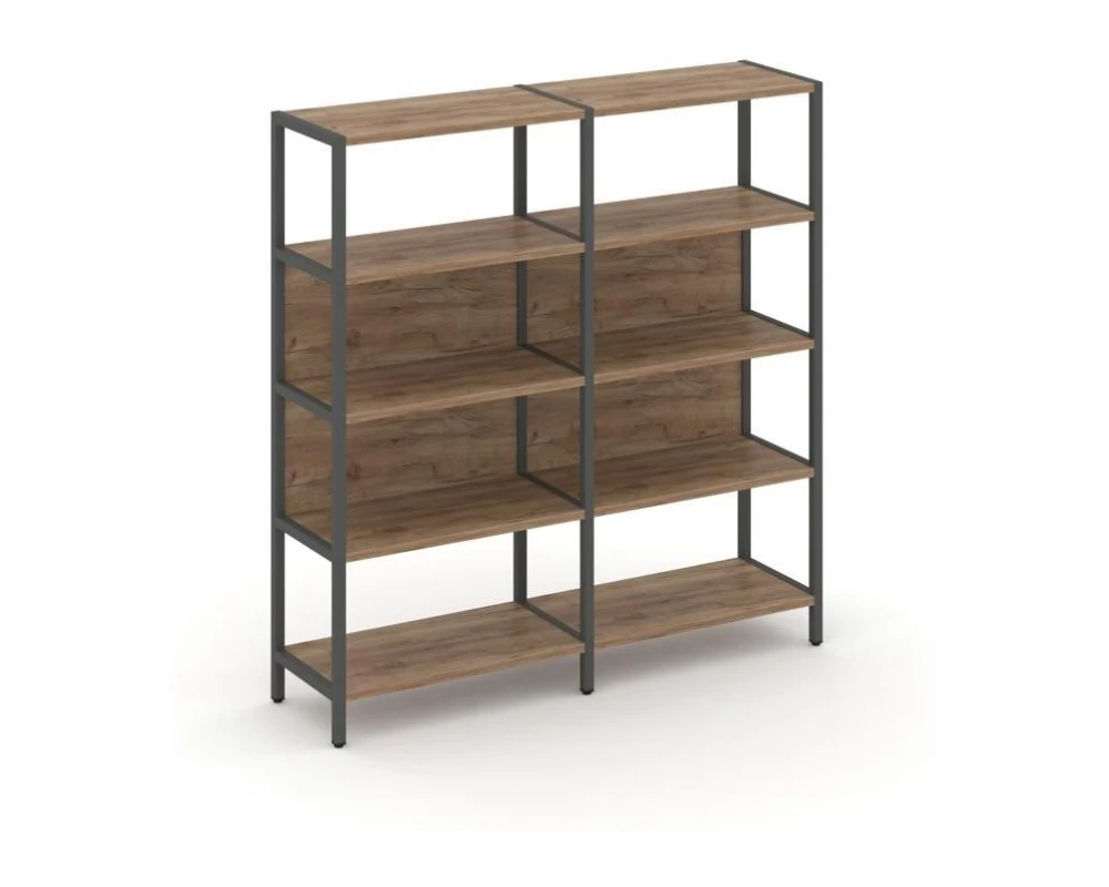 Двухсекционный стеллаж четырехярусный 1590х400х1613 Shelf System