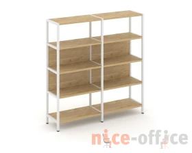 Двухсекционный стеллаж четырехярусный 1590х400х1613 Шелф Систем / Shelf System images