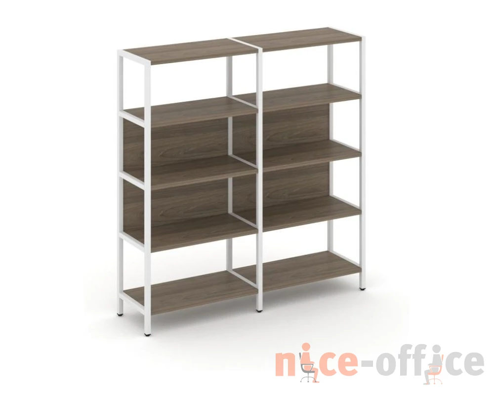 Двухсекционный стеллаж четырехярусный 1590х400х1613 Шелф Систем / Shelf System