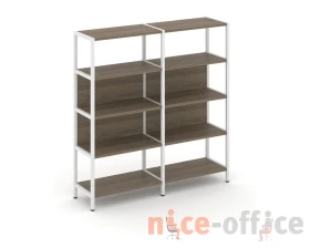 Двухсекционный стеллаж четырехярусный 1590х400х1613 Шелф Систем / Shelf System images