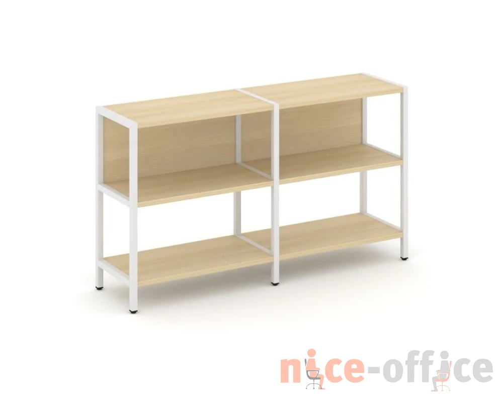 Двухсекционный стеллаж двухярусный 1590х400х879 Шелф Систем / Shelf System