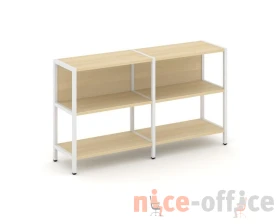 Двухсекционный стеллаж двухярусный 1590х400х879 Шелф Систем / Shelf System images