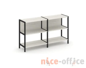 Двухсекционный стеллаж двухярусный 1590х400х879 Шелф Систем / Shelf System images