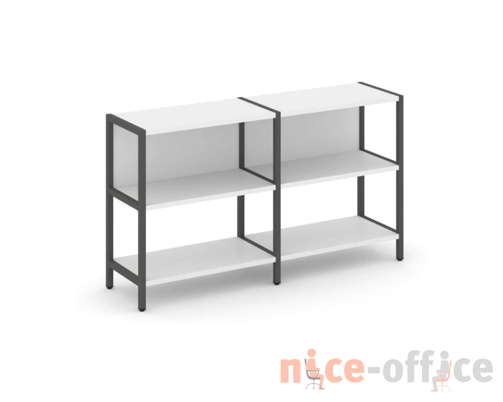 Двухсекционный стеллаж двухярусный 1590х400х879 Шелф Систем / Shelf System
