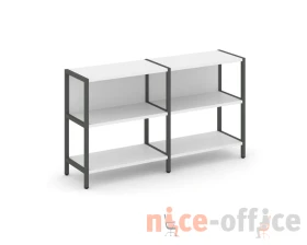 Двухсекционный стеллаж двухярусный 1590х400х879 Шелф Систем / Shelf System images