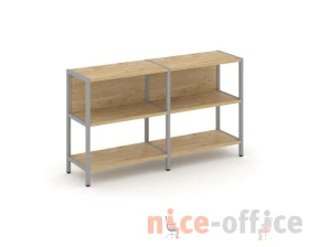Двухсекционный стеллаж двухярусный 1590х400х879 Шелф Систем / Shelf System images