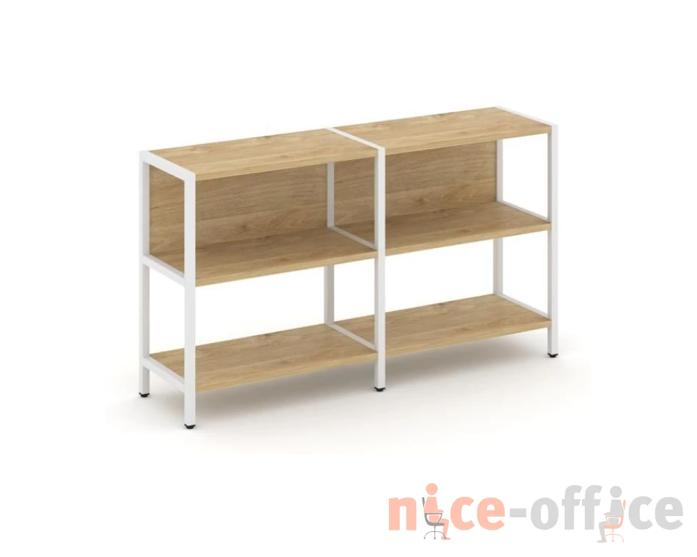 Двухсекционный стеллаж двухярусный 1590х400х879 Шелф Систем / Shelf System