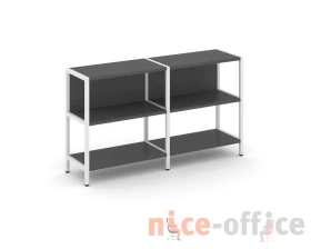 Двухсекционный стеллаж двухярусный 1590х400х879 Шелф Систем / Shelf System images